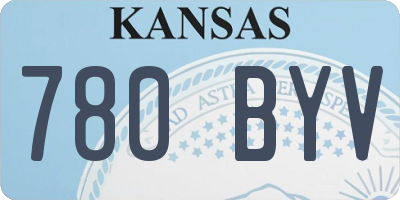 KS license plate 780BYV
