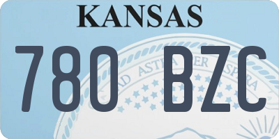 KS license plate 780BZC