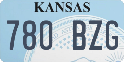 KS license plate 780BZG