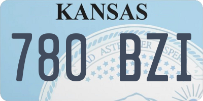 KS license plate 780BZI