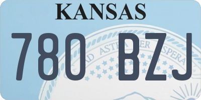KS license plate 780BZJ