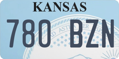 KS license plate 780BZN