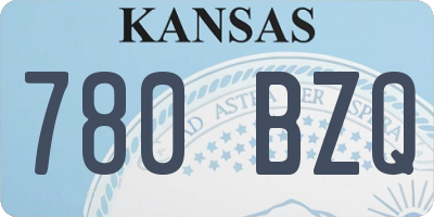 KS license plate 780BZQ