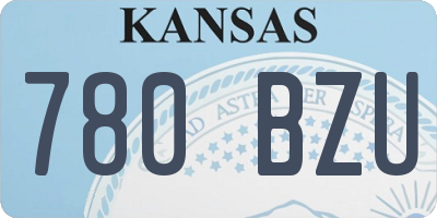 KS license plate 780BZU