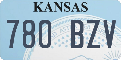 KS license plate 780BZV