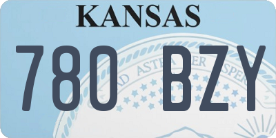 KS license plate 780BZY
