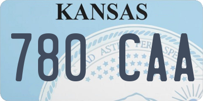 KS license plate 780CAA