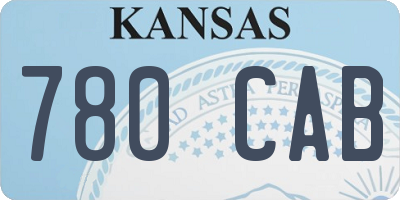 KS license plate 780CAB