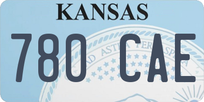 KS license plate 780CAE