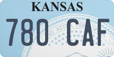 KS license plate 780CAF