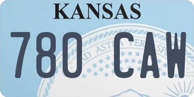 KS license plate 780CAW