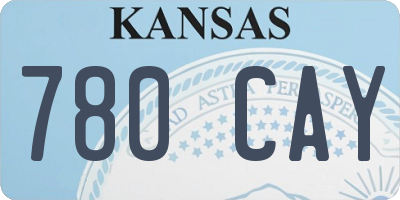 KS license plate 780CAY