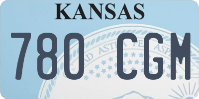 KS license plate 780CGM