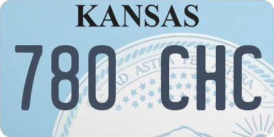 KS license plate 780CHC