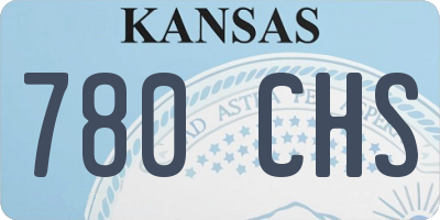 KS license plate 780CHS