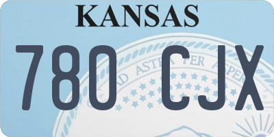 KS license plate 780CJX