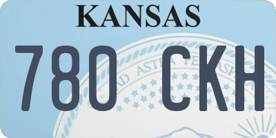 KS license plate 780CKH