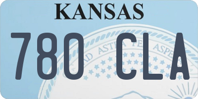 KS license plate 780CLA