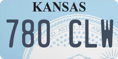 KS license plate 780CLW