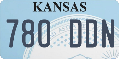 KS license plate 780DDN