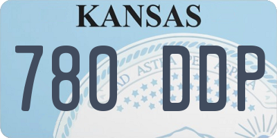 KS license plate 780DDP