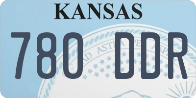 KS license plate 780DDR
