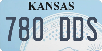 KS license plate 780DDS