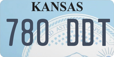 KS license plate 780DDT