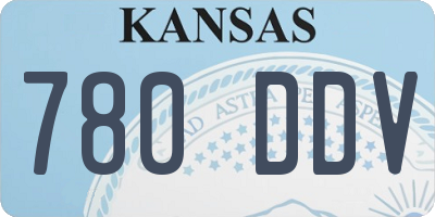 KS license plate 780DDV