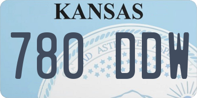 KS license plate 780DDW