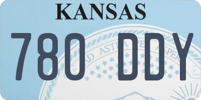 KS license plate 780DDY