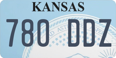 KS license plate 780DDZ