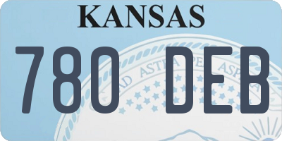 KS license plate 780DEB