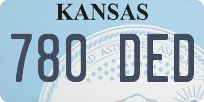 KS license plate 780DED
