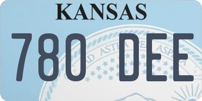 KS license plate 780DEE