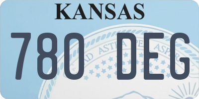 KS license plate 780DEG