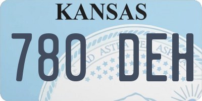KS license plate 780DEH