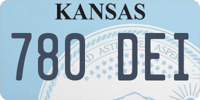 KS license plate 780DEI