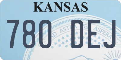 KS license plate 780DEJ