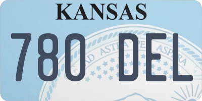 KS license plate 780DEL