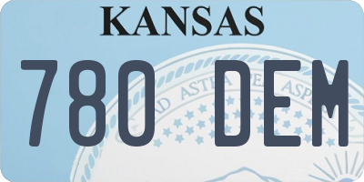 KS license plate 780DEM