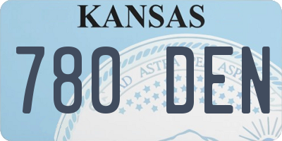KS license plate 780DEN