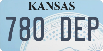 KS license plate 780DEP
