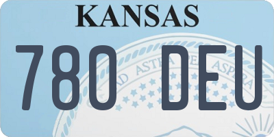 KS license plate 780DEU