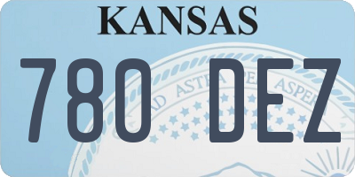 KS license plate 780DEZ