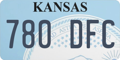 KS license plate 780DFC