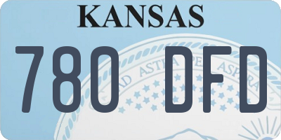 KS license plate 780DFD