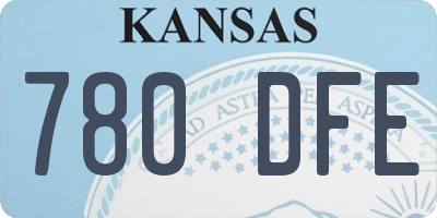 KS license plate 780DFE