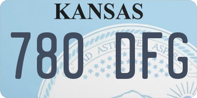 KS license plate 780DFG
