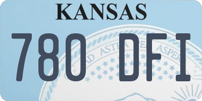 KS license plate 780DFI